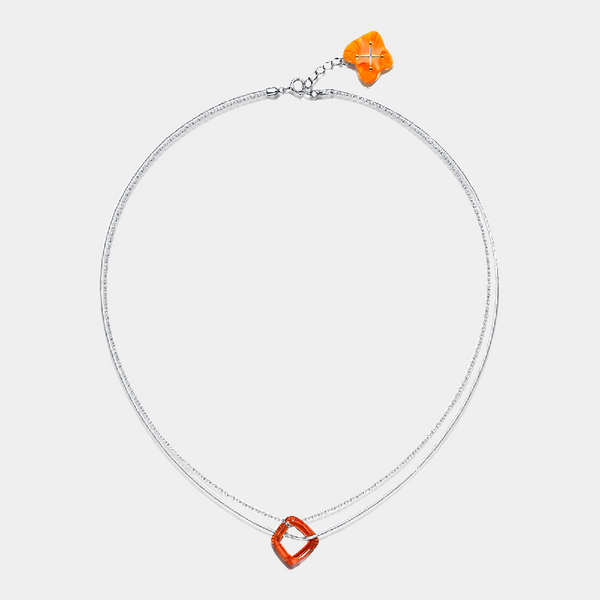 Aquatic Animals: Zircon Jelly Collarbone Chain