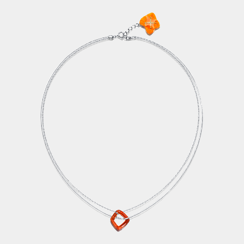 Aquatic Animals: Zircon Jelly Collarbone Chain