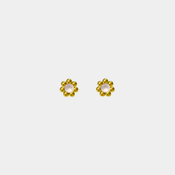 Sun Flower: Single Pearl Earrings