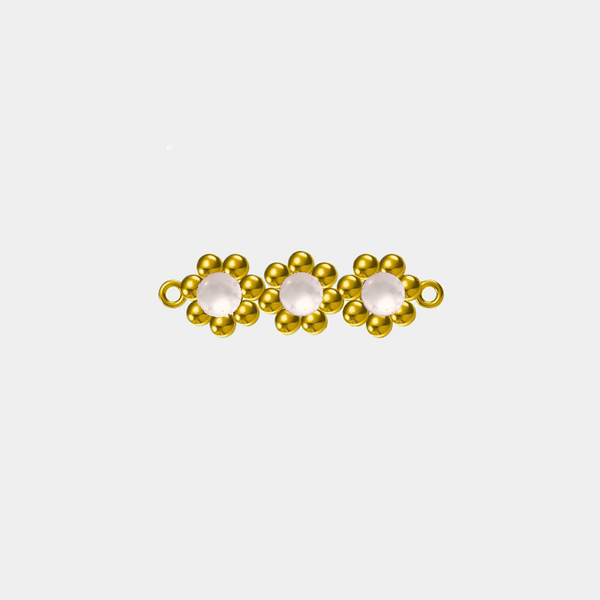 Sun Flower: Three-Pearl Bracelet