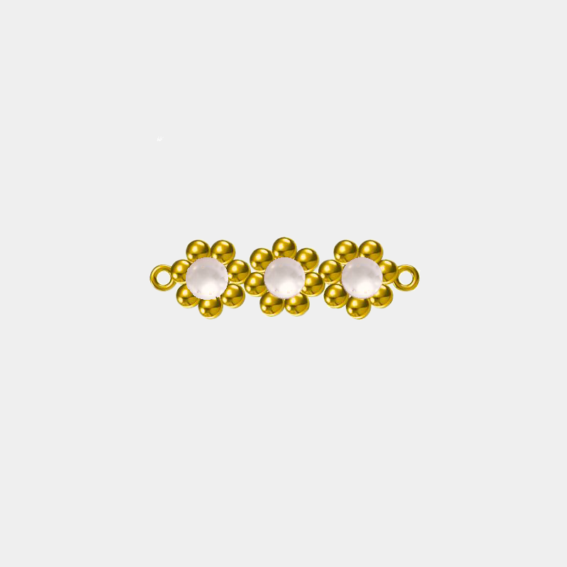 Sun Flower: Three-Pearl Bracelet